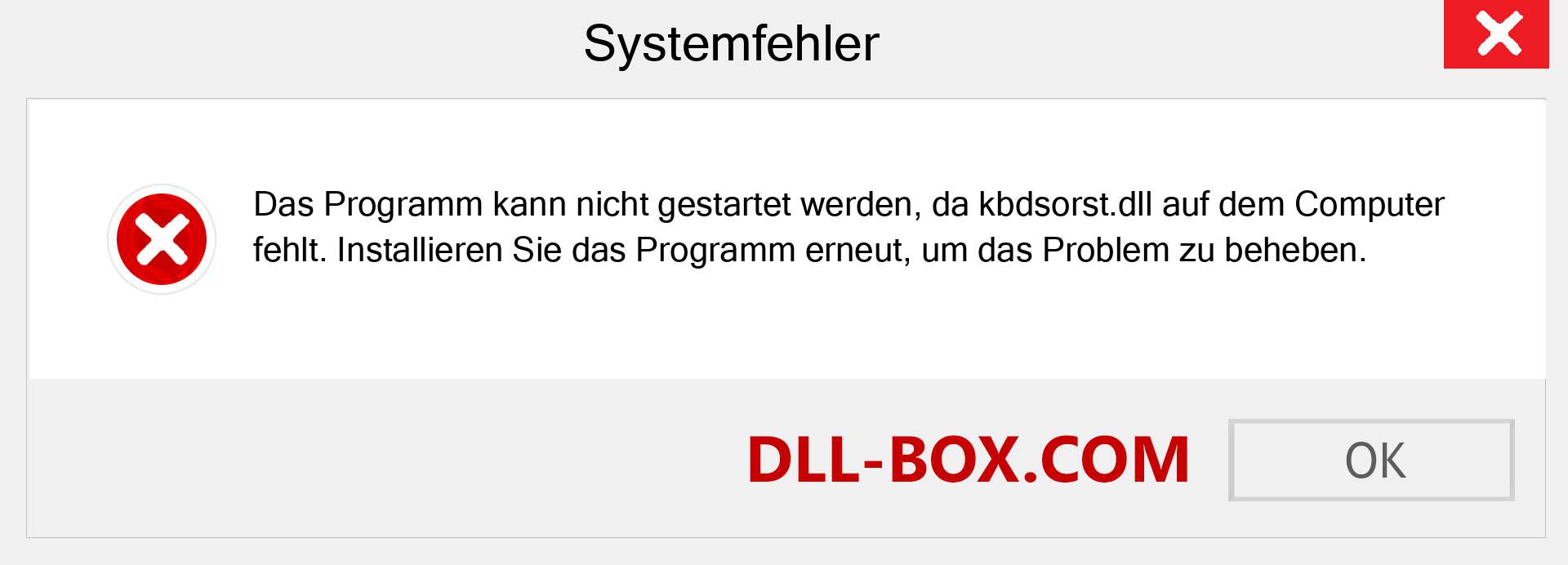 kbdsorst.dll-Datei fehlt?. Download für Windows 7, 8, 10 - Fix kbdsorst dll Missing Error unter Windows, Fotos, Bildern